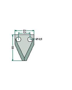 Tera #4mm 68x51mm Ø8,5 FRASTO