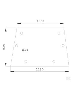 Esiklaas 1535093C1, 1535093C2