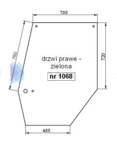 Ukse klaas ül.RH 248723A1/1546817C2