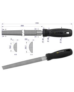 Poolümar viil 200mm metallile