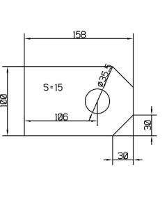 Keevitatav kronstein Ø35mm