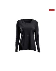 Naiste T-särk pikkade varrukatega must XS