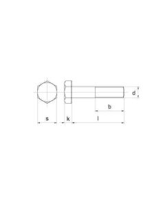 Polt M12x1,75-50 10,9 DIN931