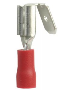 Juhtmeots pesa-pistik 6,3x0,8mm punane