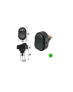 Klahvlüliti 12V30A ovaal.led roheline