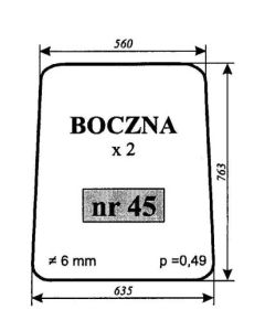 Küljeklaas 635/560x763 80-6700011-02