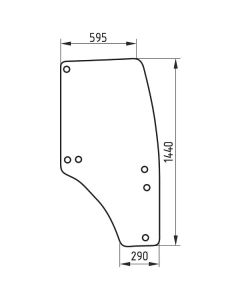 Ukse klaas RH R198625, SU27313