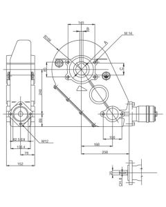 Reduktor 43,6:1 500Nm A- Ø50mm