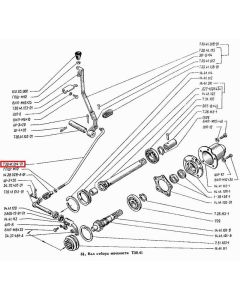 Jõusiirdevõlli lülitusvarras T30.41.014-01