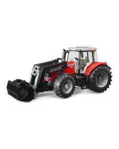 Traktor Massey Ferguson 7624 + esilaadur BRUDER 1:16
