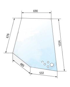 Ukse klaas ül. LH V33191000