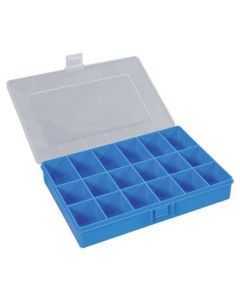 Plastkarp kaanega 170x250x46mm sinine