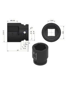 Löökpadrun 34mm 3/4" DIN 3129