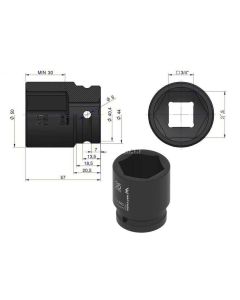 Löökpadrun 35mm 3/4" DIN 3129