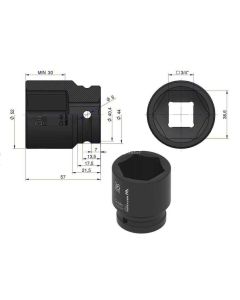 Löökpadrun 36mm 3/4" DIN 3129