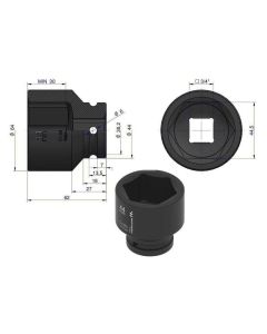 Löökpadrun 44mm 3/4" DIN 3129