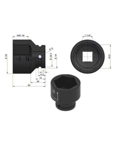 Löökpadrun 45mm 3/4" DIN 3129