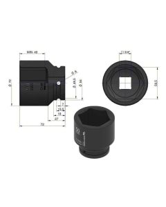 Löökpadrun 50mm 3/4" DIN 3129