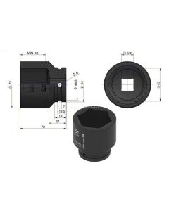 Löökpadrun 51mm 3/4" DIN 3129