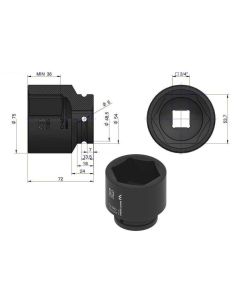 Löökpadrun 53mm 3/4" DIN 3129