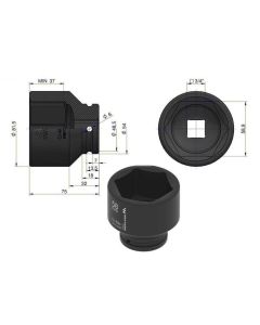 Löökpadrun 58mm 3/4" DIN 3129