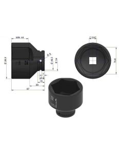 Löökpadrun 70mm 3/4" DIN 3129